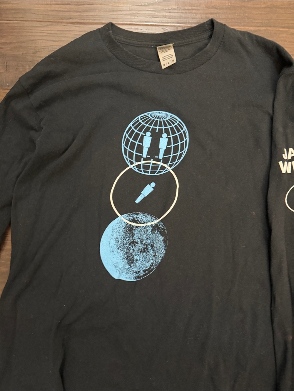Jack White Tee Black Long-Sleeve Graphic  - Blue Print - Picture 3 of 10